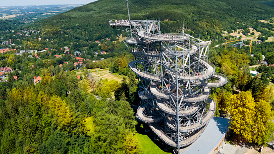 Vacations in Poland - 62 m high observation tower among the trees in Swieradow Zdroj