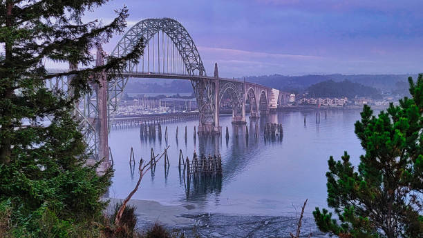 istock Purple haze over Newport OR 1431731279