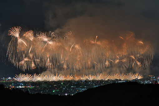 Fireworks Phoenix Nagaoka Festival in Niigata Japan