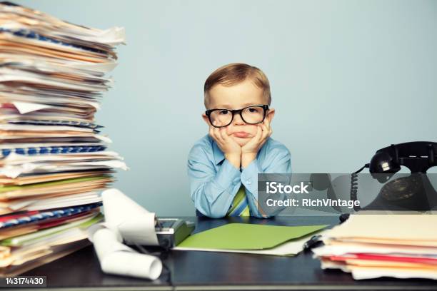 Stressed Tax Kid Stock Photo - Download Image Now - Child, Humor, Tax