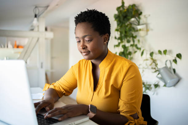 istock Young woman working from home 1431745411