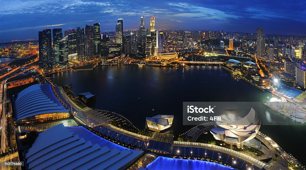 Singapore Marina Bay Skyline Panorama (XXXL)  Singapore Stock Photo
