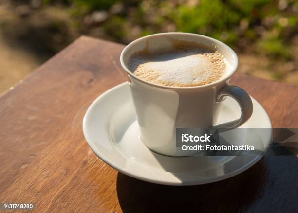 Amazing Cappuccino Coffee Outdoors N Sunnt Florence Toscane Region Warm Wonderful Weather During Christmas Week Stock Photo - Download Image Now