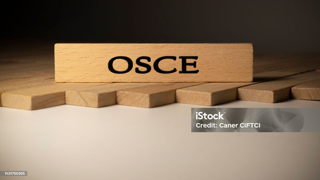Osce written on wooden surface. Concept created from wooden sticks. Osce written on wooden surface. Concept created from wooden sticks OSCE Stock Photo