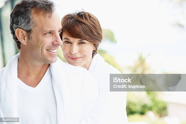 This Is How It Should Be Stock Photo - Download Image Now - Bathrobe, Couple - Relationship, Balcony