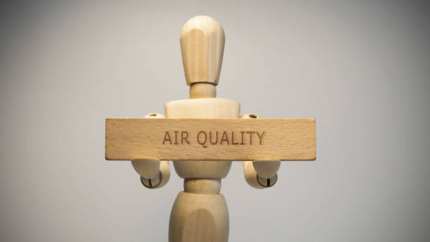 istock Air quality written on wooden surface. Close-up in the studio. social issues. 1431751775