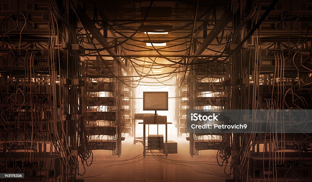 Network, Cables & Chaos  Cable Stock Photo