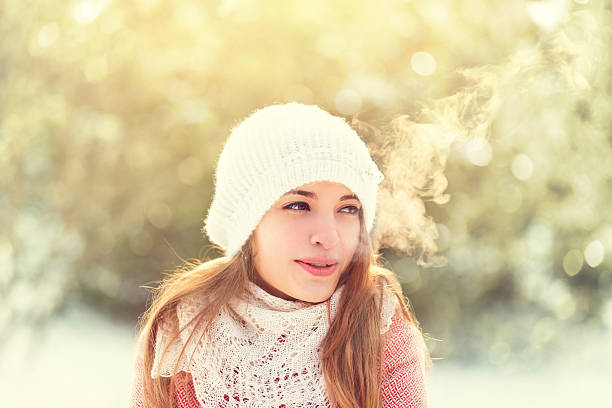 winter beauty on cold winter day