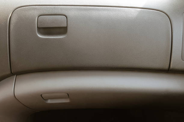 istock Gray glove box on the passenger panel side of the car 1431753930
