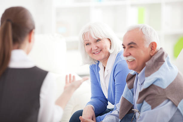 istock Senior couple with consultant. 143175793