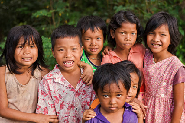 istock Group of Cambodian children 143175920