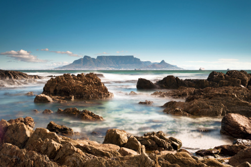 A rocky coastline in the Cape Province, South Africa