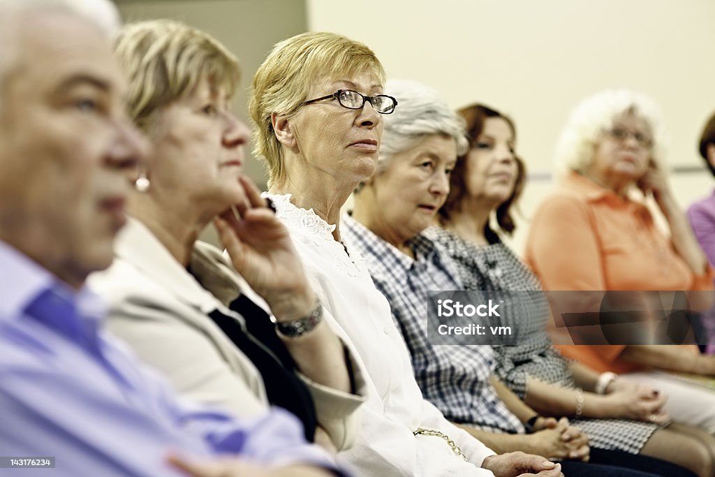 Les retraités au séminaire - Photo de Troisième âge libre de droits