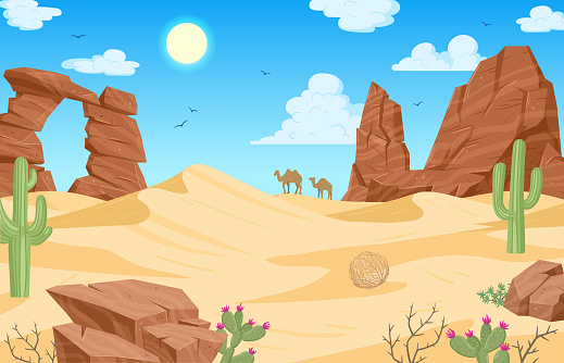 Uma paisagem surreal de deserto onde a areia movediça 00500 00