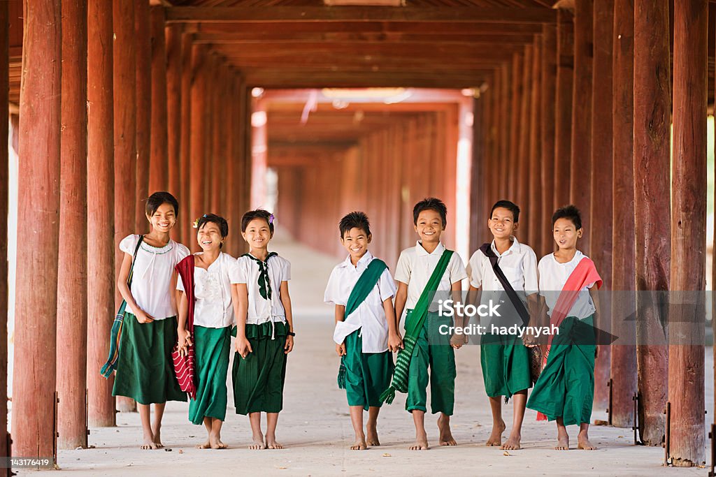 Let's Go to School!  Myanmar Stock Photo