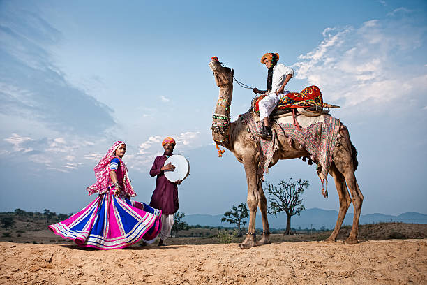 Indian Dancer And Musicians  rajasthan stock pictures, royalty-free photos & images