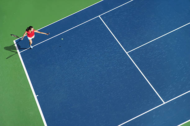 теннис run around удар справа - forehand стоковые фото и изображения