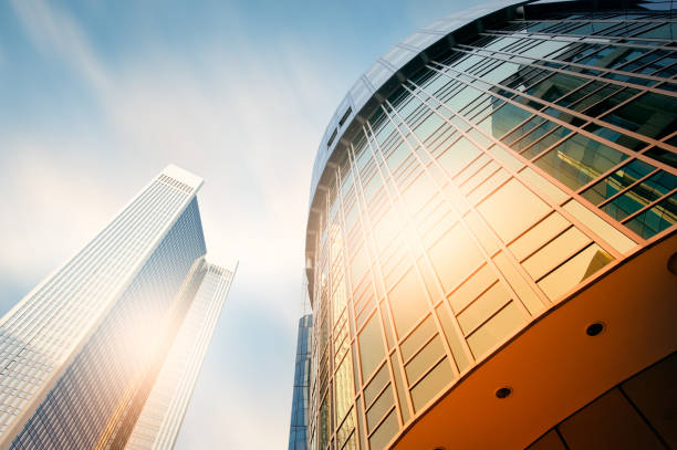 Business towers in the sunlight