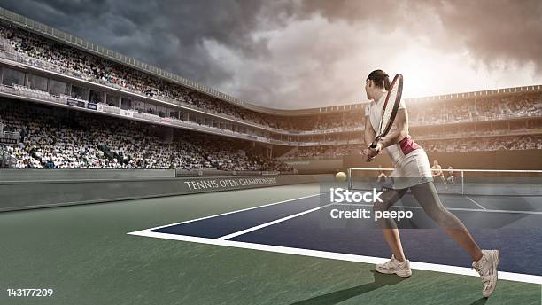 Jugador De Tenis Revés Foto de stock y más banco de imágenes de Tenis - Tenis, Movimiento, Deporte