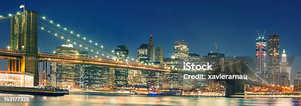 Brooklyn Bridge Panorama - zdjęcia stockowe i więcej obrazów Miasto - Miasto, Nowy Jork, Architektura