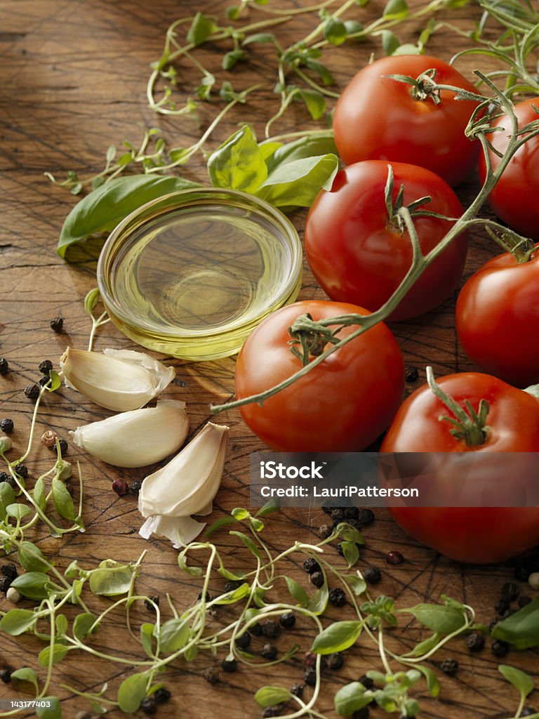 Ингредиенты для решений Тонкие соус - Стоковые фото Базилик роялти-фри