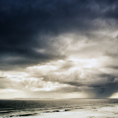 Stormy weather over ocean, Cape Town, South Africa