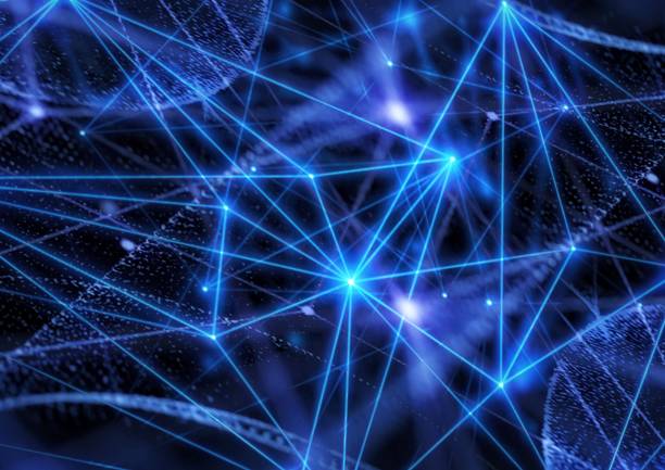 istock 3d illustration of blue light lines connected in technology concept 1431778481