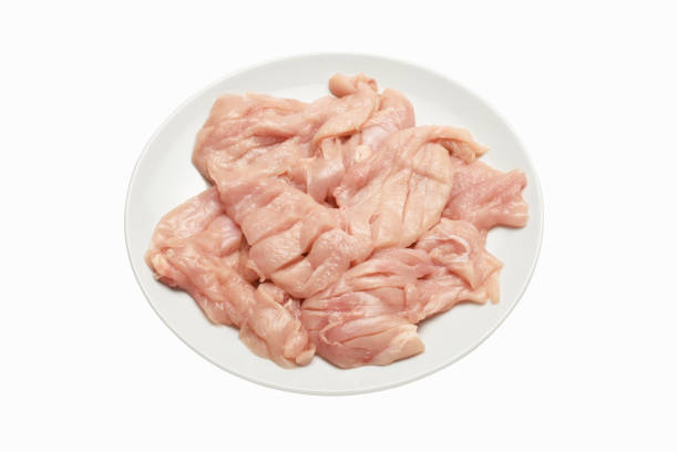 istock Chicken breast meat fillets in a plate (Clipping Path) 1431780100