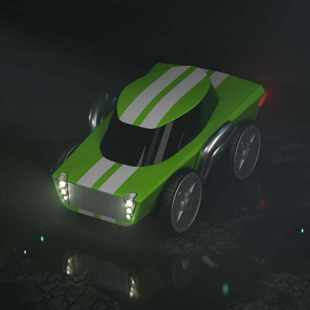 istock Green Race Car - Above 3/4 1431791977