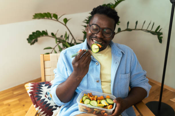 istock A young African American man enjoys a vegetarian breakfast 1431802082