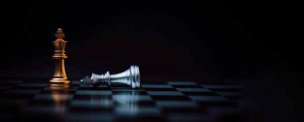 istock Leader and success business competition concept. Chess board game strategy 1431849355