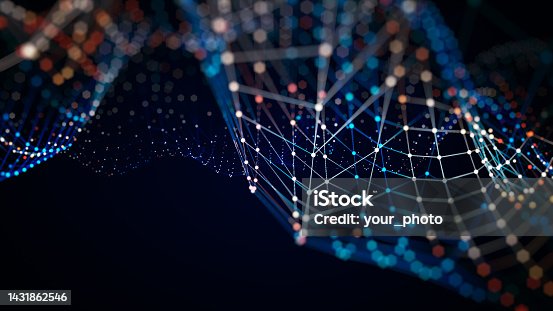 istock Technology network background concept. 1431862546