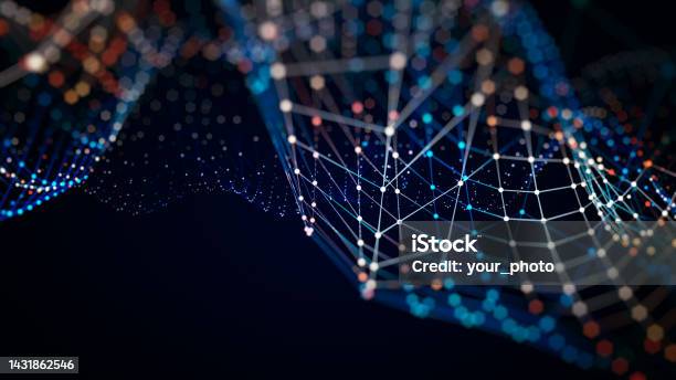 Technology Network Background Concept Stock Photo - Download Image Now - Technology, Abstract, Communication