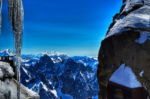 French alps by winter