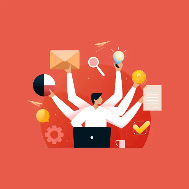 Multitasking Royalty-free Stock Vector Images and Clip Art