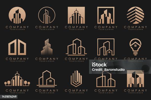 Set Of Real Estate Building And Construction Logo Design Inspiration Stock Illustration - Download Image Now