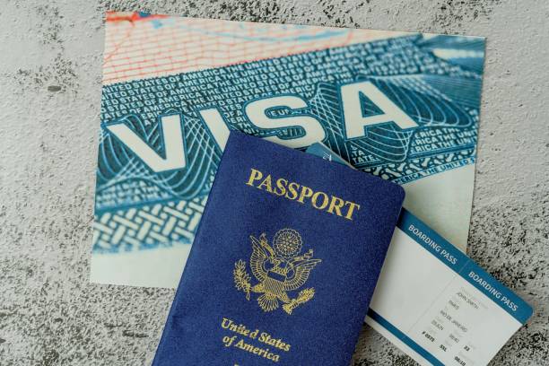 istock US passport, boarding pass and visa ready for travel 1431887308