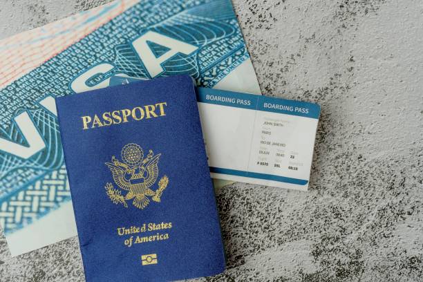 istock US passport, boarding pass and visa ready for travel 1431889520