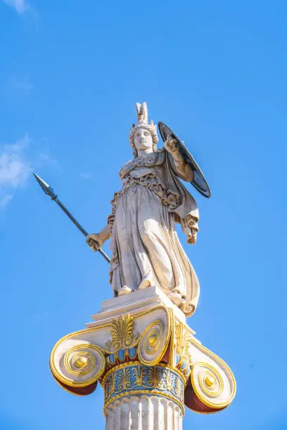A picture of Athena Goddess in the Academy of Athens