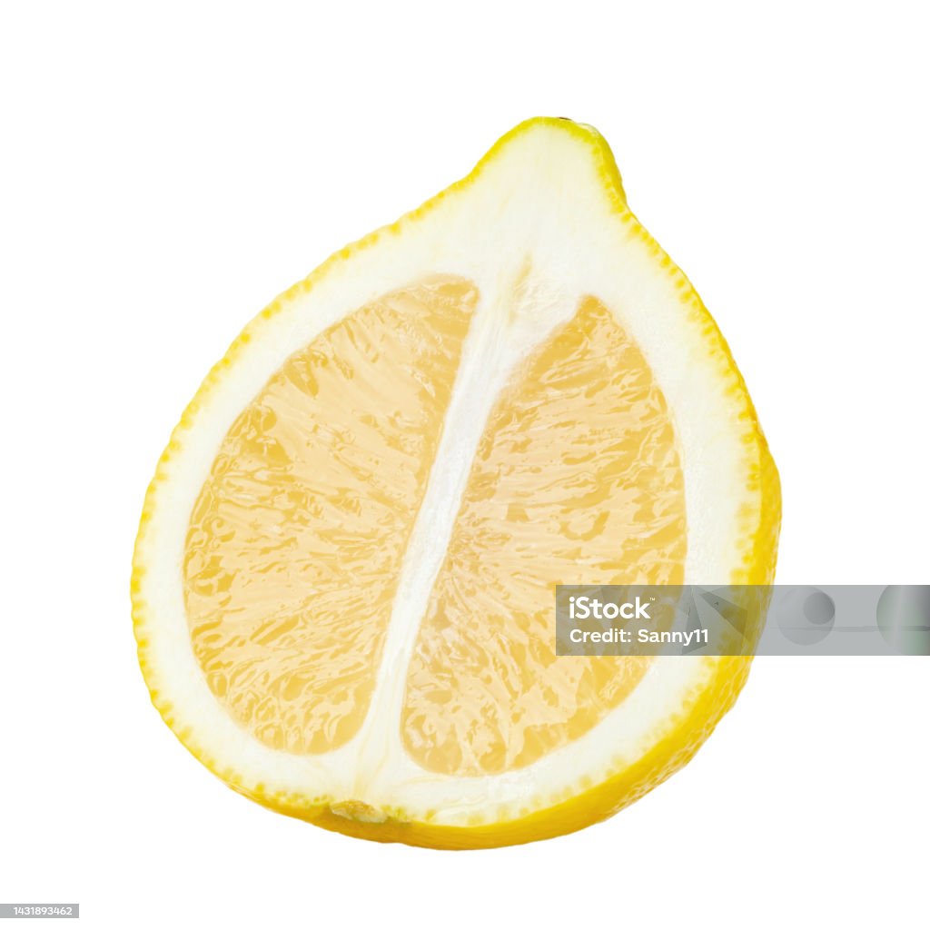 Lemon slice isolated on white background. Creative food concept. Tropical organic fruit, citrus, vitamin C. Lemon slices. Lemon slice isolated on white background. Creative food concept. Tropical organic fruit, citrus, vitamin C. Lemon slices. File contains clipping path. Slice of Food Stock Photo