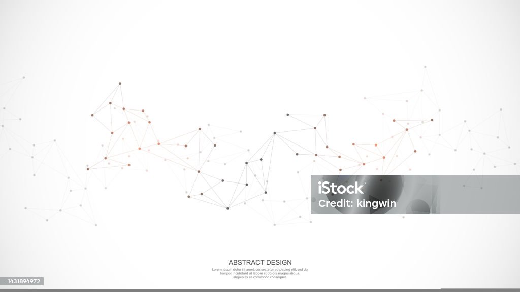 Abstract Background And Geometric Pattern With Connecting The Dots And ...