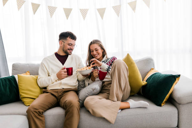 istock Young Couple Celebrating New Year At Home 1431903120