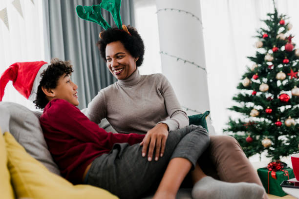 istock Mom and son spend New Year's holidays together 1431906201
