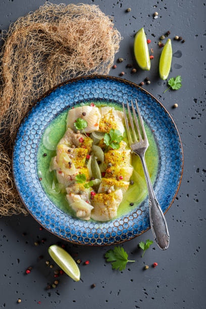 istock Healthy pickled fish with pepper and onion. 1431909442