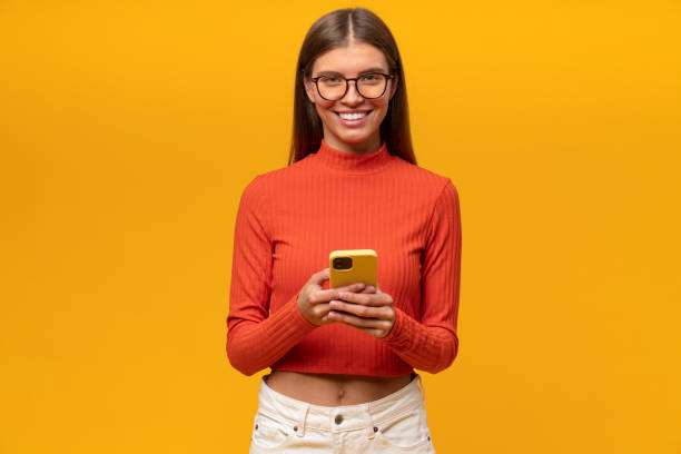 istock Portrait of student girl using studying app to learn foreign language or watching webinar 1431911066