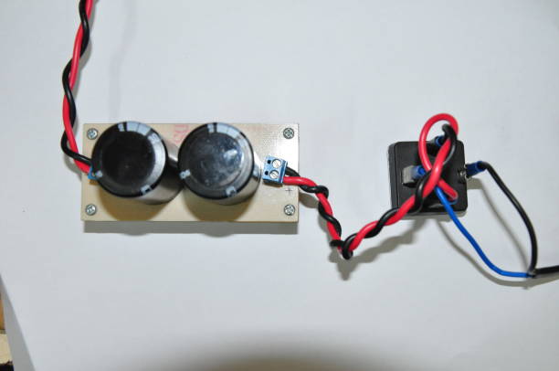 istock electrolytic capacitor and diode bridge which are part of the voltage converter circuit 1431913459