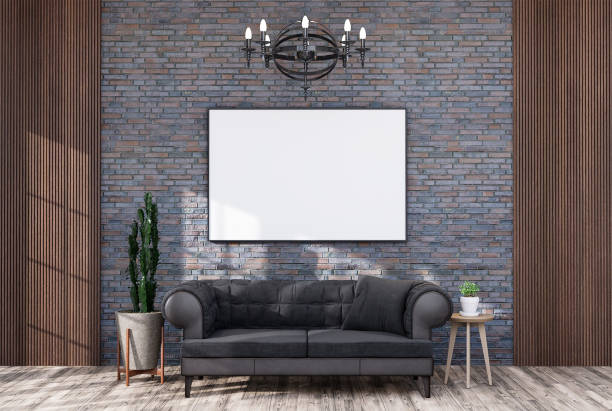 istock Mock up poster frame in modern interior fully furnished rooms 1431915238