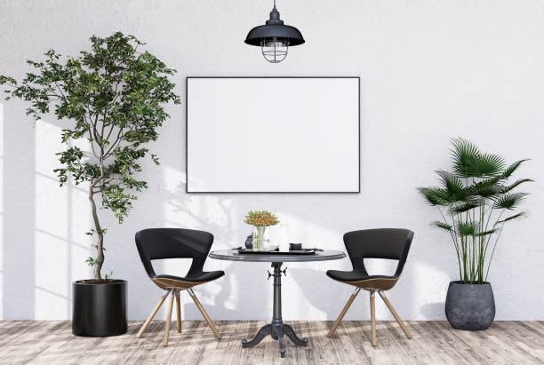 istock Mock up poster frame in modern interior fully furnished rooms 1431915277