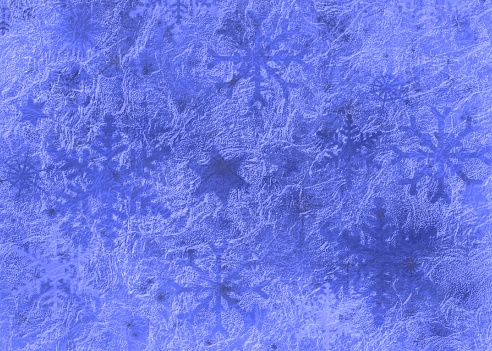 Abstract blue shade winter and holiday background with star shapes and snowflakes.