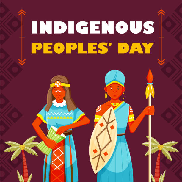 ilustraciones, imágenes clip art, dibujos animados e iconos de stock de día de los pueblos indígenas, pueblos indígenas del mundo - indigenous peoples day